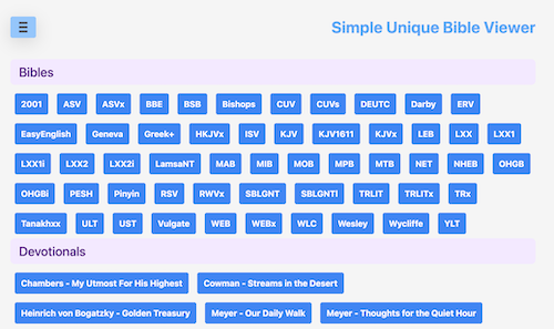 Simple Unique Bible Viewer